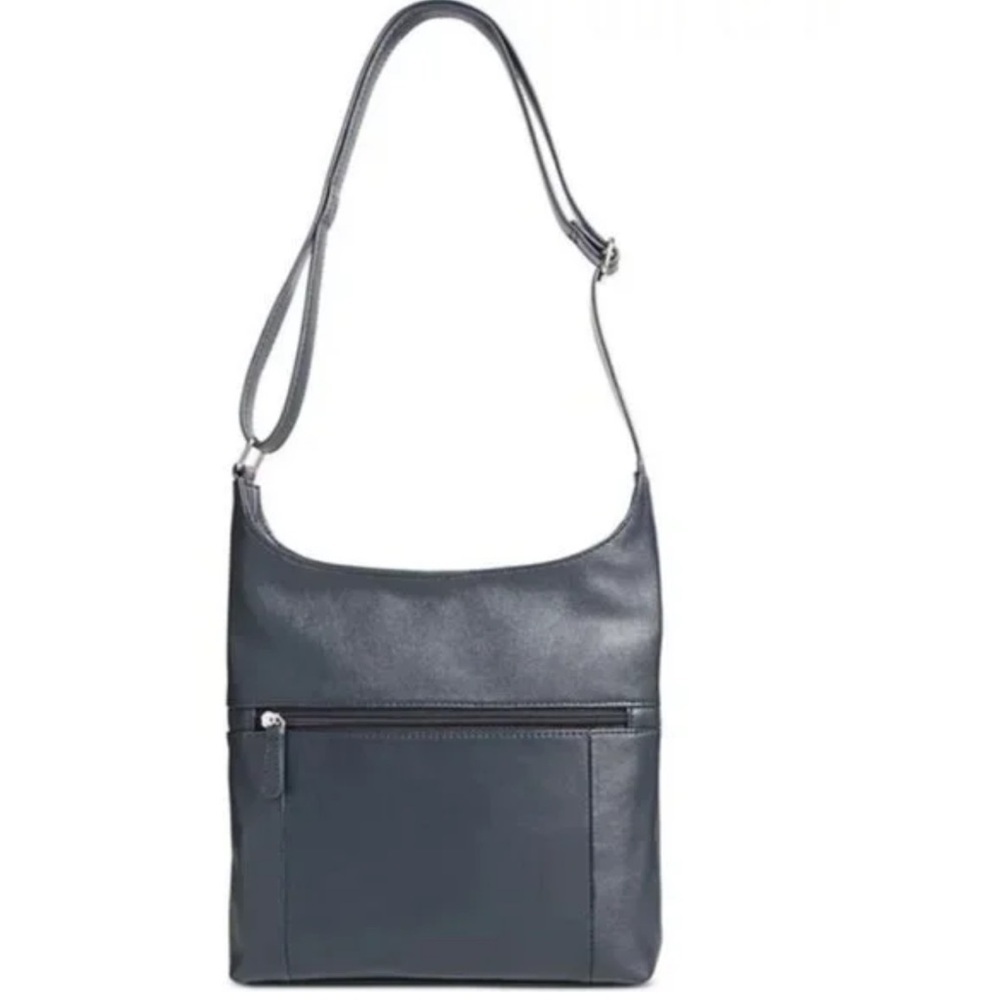 NEW GIANNI BERNINI NAVY SOFT LEATHER NAPPA XB CROSSBODY - Picture 2 of 7